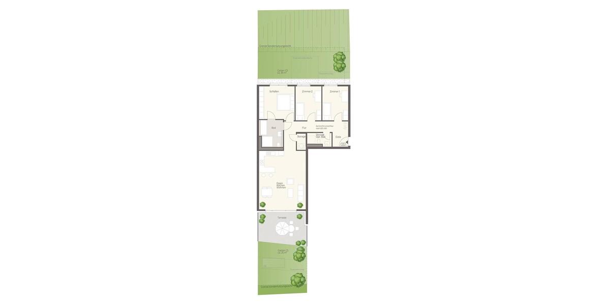Terrassenwohnung Öhringen - 4.5 Zimmer, 108 m&sup2;, 1.492&euro; | Angebot:23782527