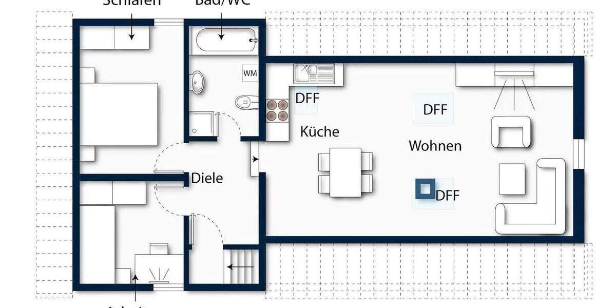 Etagenwohnung Heilbronn / Frankenbach Frankenbach - 3 Zimmer, 47 m&sup2;, 149.000&euro; | Angebot:25156167