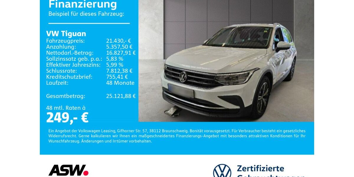 VW Tiguan 131.700 km 21.430 &euro; Neckarsulm 74172