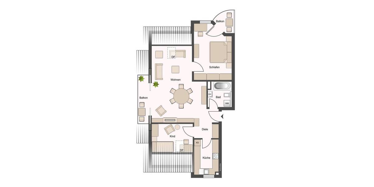 Etagenwohnung Bad Wimpfen - 3 Zimmer, 73 m&sup2;, 280.000&euro; | Angebot:26017844