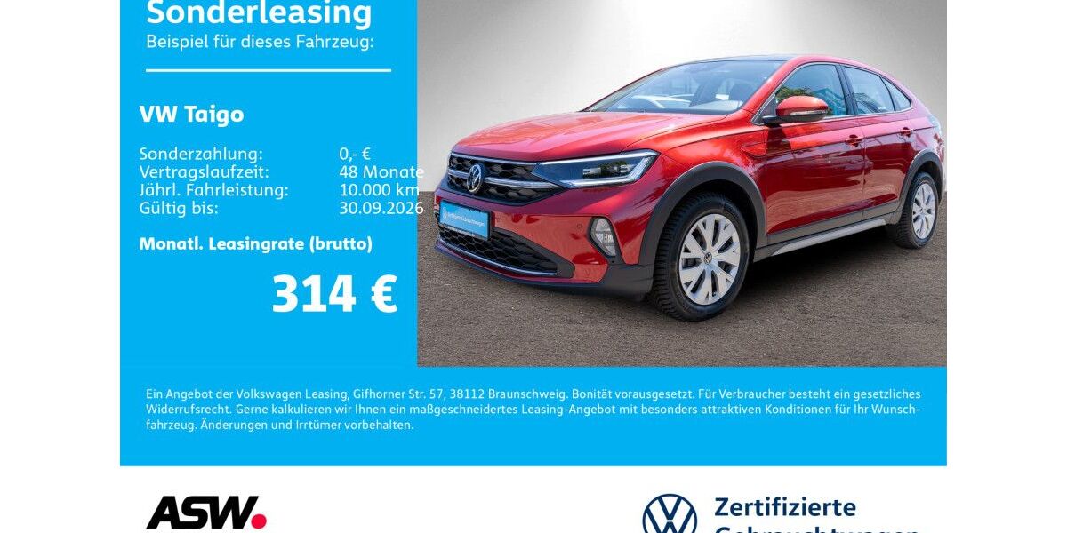 VW Taigo 1.800 km 28.930 &euro; Neckarsulm 74172