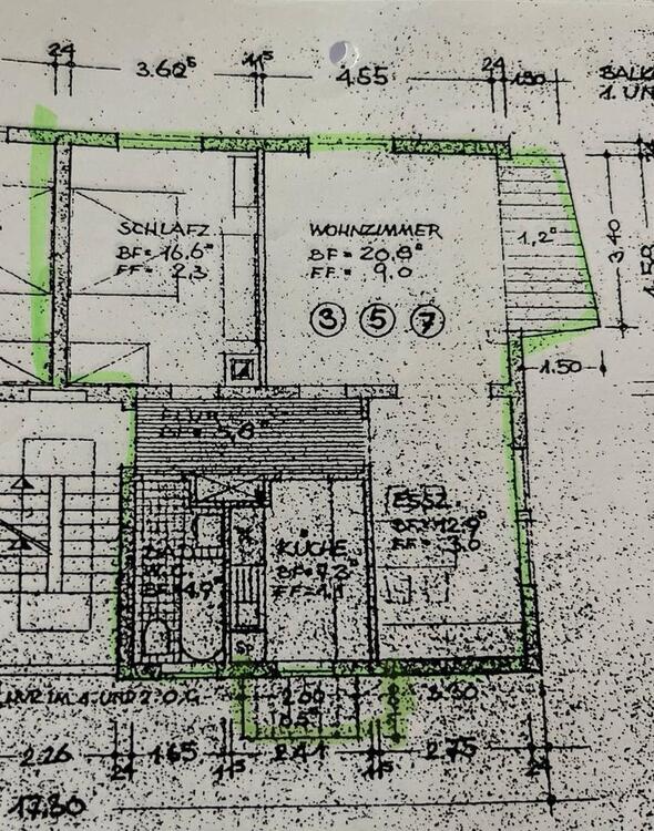 3-Zimmer-Wohnung mit 4. Zimmer im DG, 2 Balkone & Garage