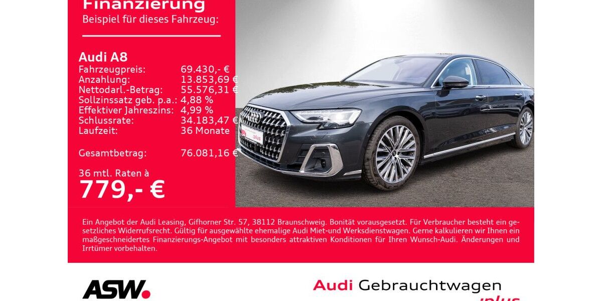 Audi A8 24.990 km 67.730 &euro; Heilbronn 74074