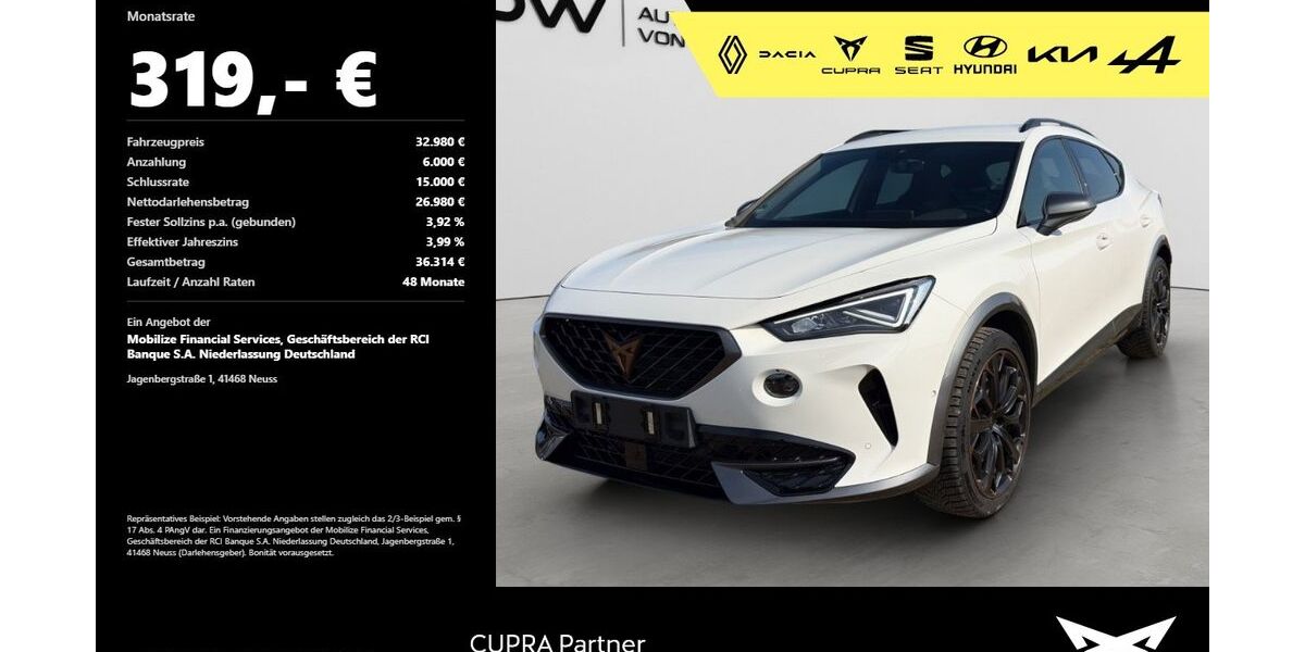 Cupra Formentor 28.900 km 31.980 &euro; Mosbach 74821