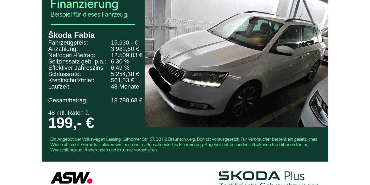 Skoda Fabia 63.000 km 15.930 &euro; Heilbronn 74076