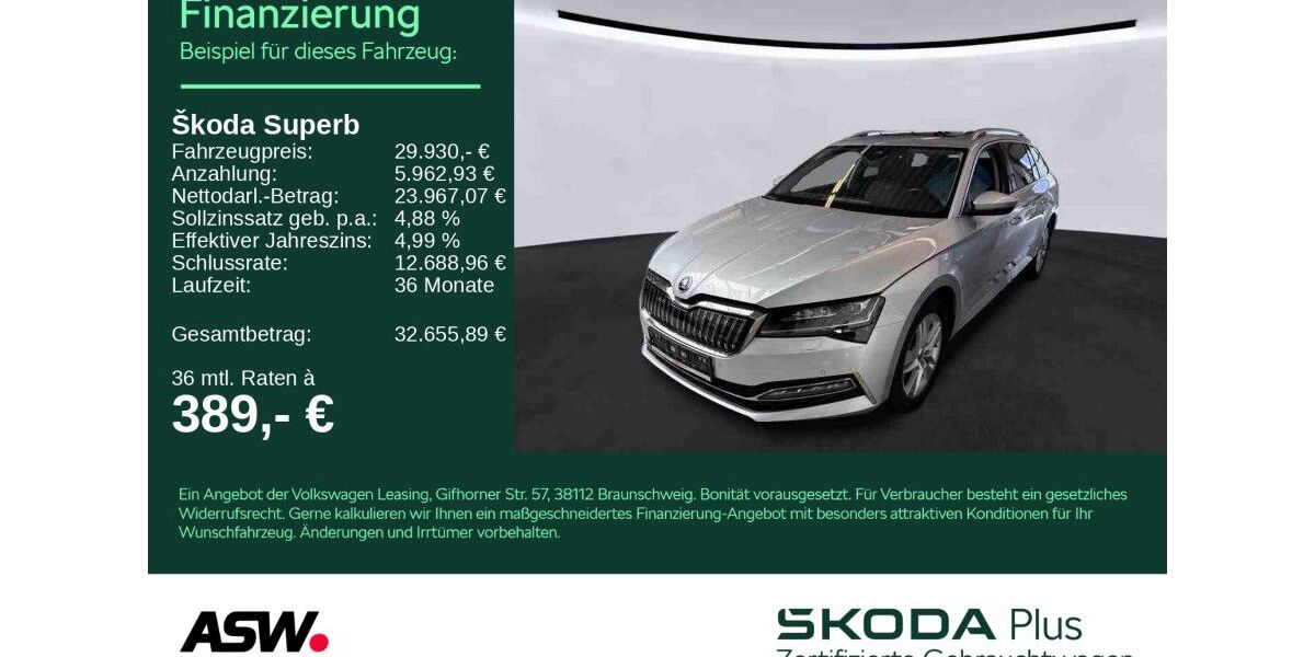 Skoda Superb 49.600 km 29.930 &euro; Heilbronn 74076