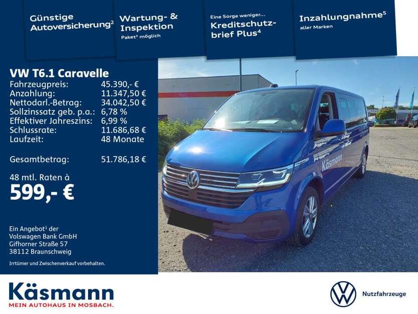VW T6.1 Caravelle 57.645 km 45.390 € Mosbach 74821