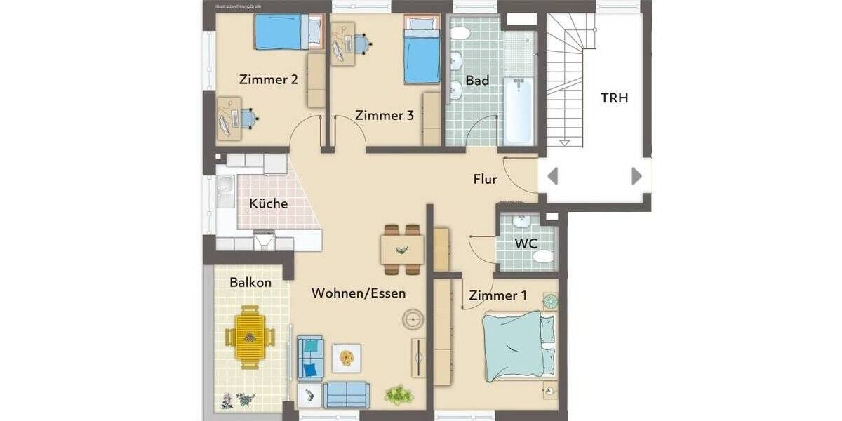 Etagenwohnung Marbach - 4 Zimmer, 91 m&sup2;, 654.000&euro; | Angebot:25662852