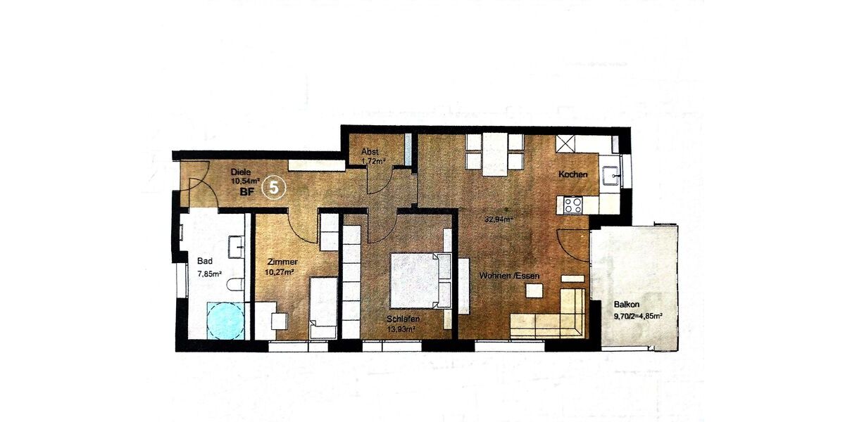 Helle 3-Zimmer Wohnung mit Balkon im 1. OG in Bad Rappenau - 3- Bad Rappenau | Angebot:27116754