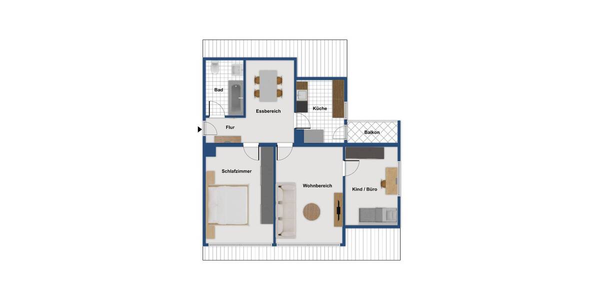 Etagenwohnung Ludwigsburg Pflugfelden - 3 Zimmer, 73 m&sup2;, 248.000&euro; | Angebot:26319695