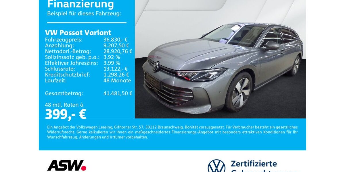 VW Passat 25.400 km 36.830 &euro; Neckarsulm 74172