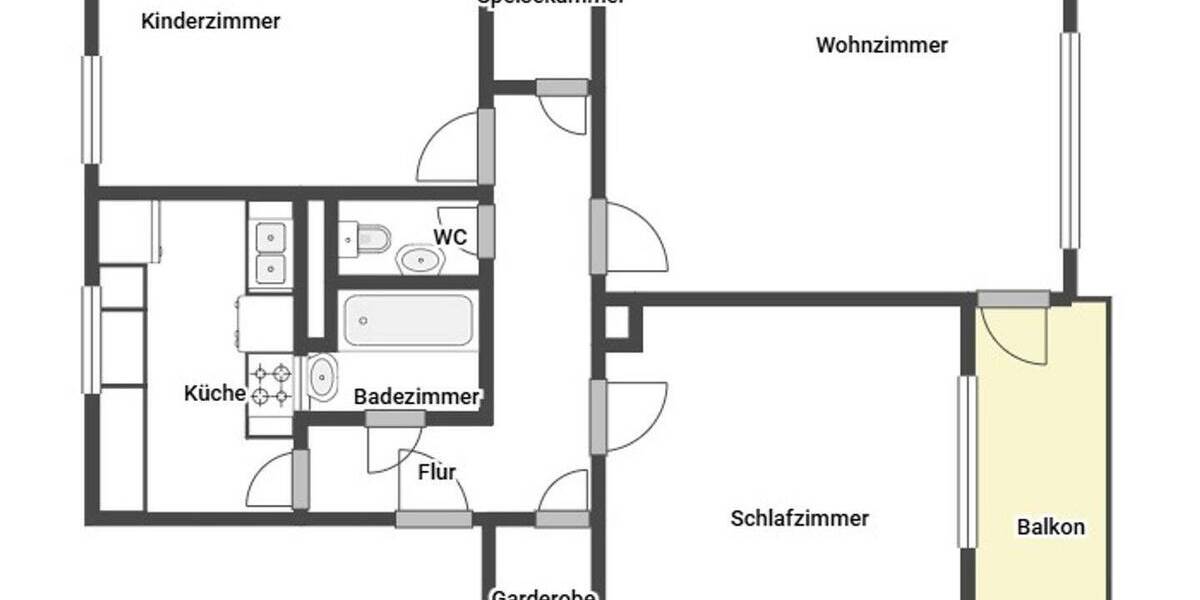 Etagenwohnung Heilbronn Böckingen - 3 Zimmer, 70 m&sup2;, 234.000&euro; | Angebot:26820928