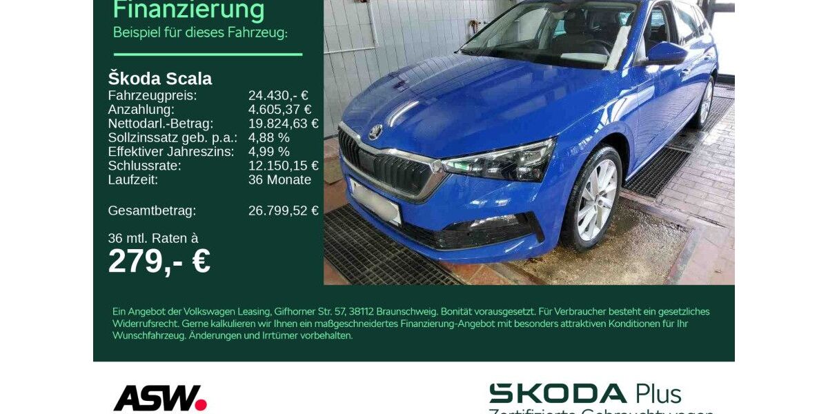 Skoda Scala 35.300 km 22.360 &euro; Heilbronn 74076