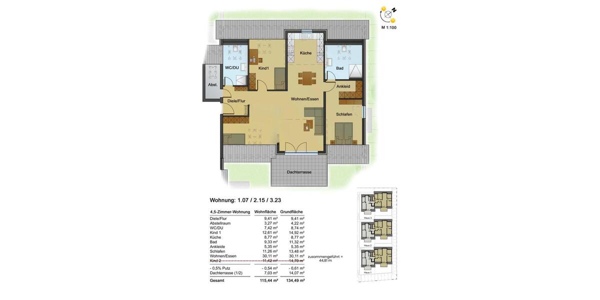 Etagenwohnung Flein - 3.5 Zimmer, 115 m&sup2;, 849.999&euro; | Angebot:27166487