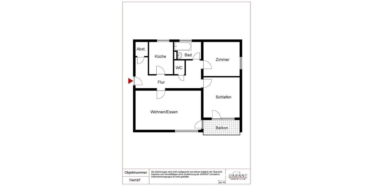 Gut geschnittene, helle 3 Zimmer-Wohnung mit Aufzug und Garage 3 zimmer