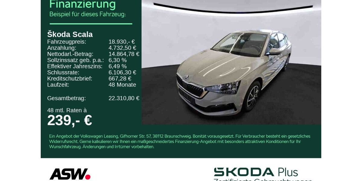 Skoda Scala 67.600 km 18.930 &euro; Bad Rappenau 74906