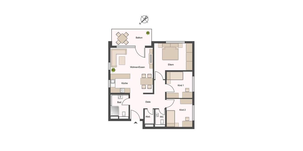 Etagenwohnung Gundelsheim / Höchstberg Gundelsheim - 4 Zimmer, 80 m&sup2;, 960&euro; | Angebot:26309155