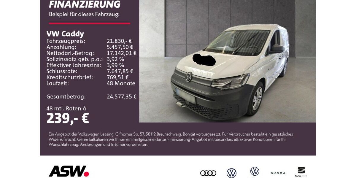 VW Caddy 23.900 km 21.830 &euro; Neckarsulm 74172