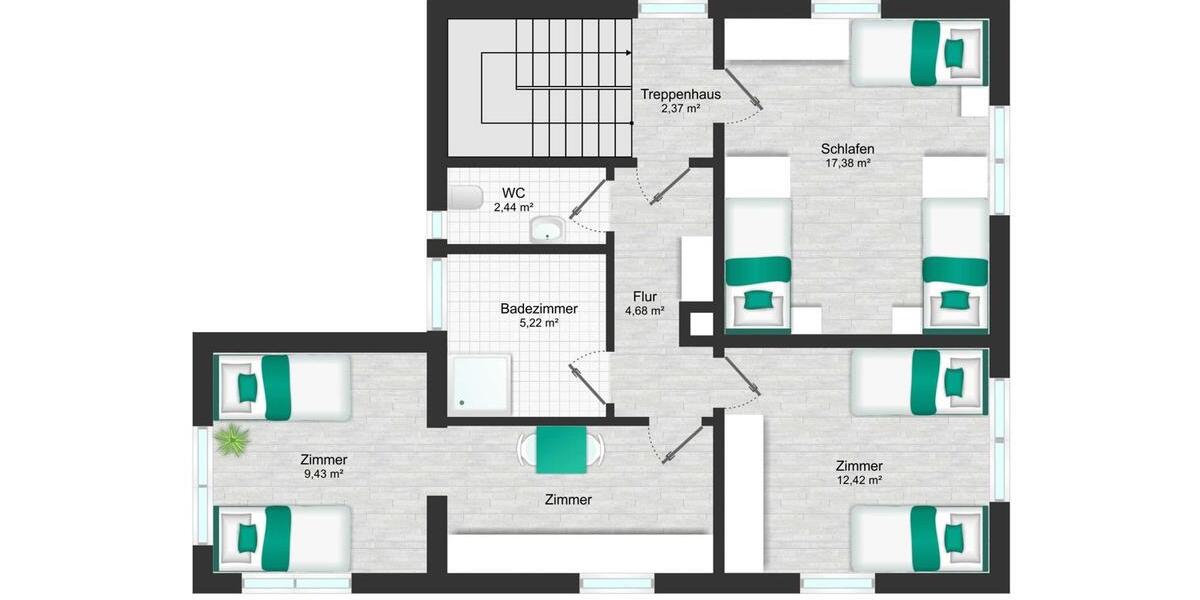 Etagenwohnung Offenau - 3 Zimmer, 61 m&sup2;, 1.290&euro; | Angebot:19149767