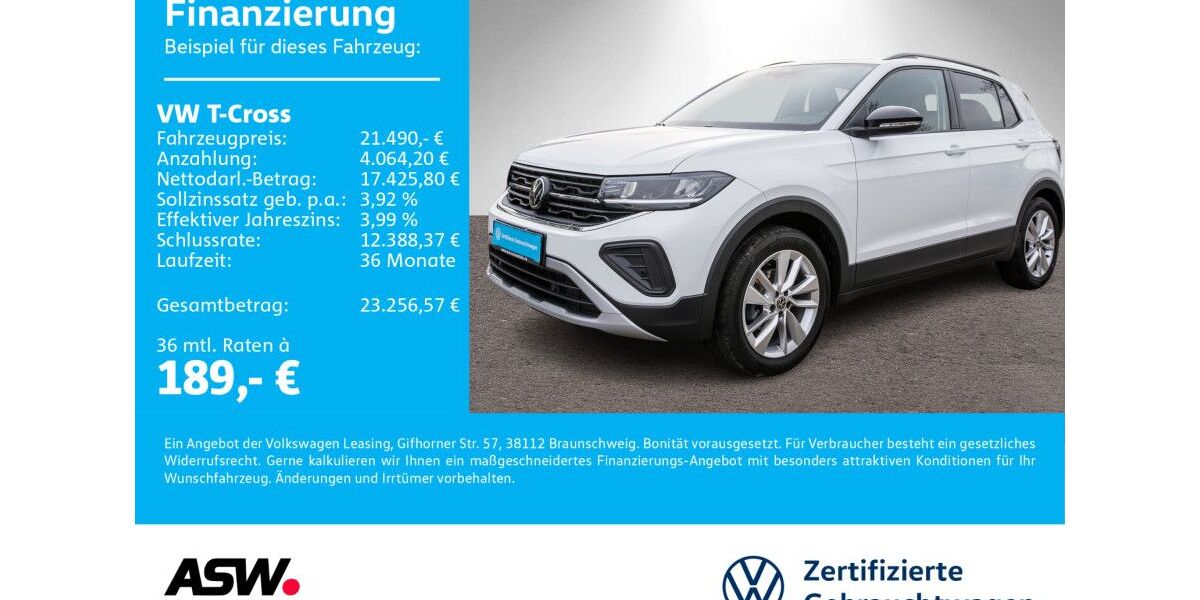 VW T-Cross 26.500 km 21.490 &euro; Neckarsulm 74172