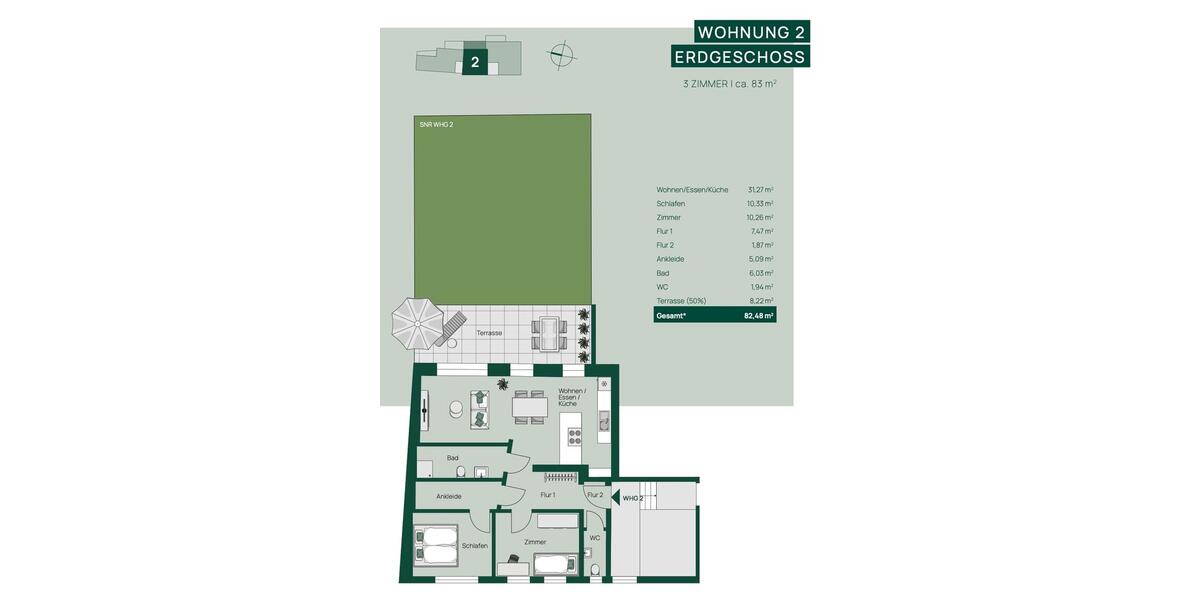 Erdgeschoßwohnung Sternenfels - 3 Zimmer, 83 m&sup2;, 1.100&euro; | Angebot:26384352