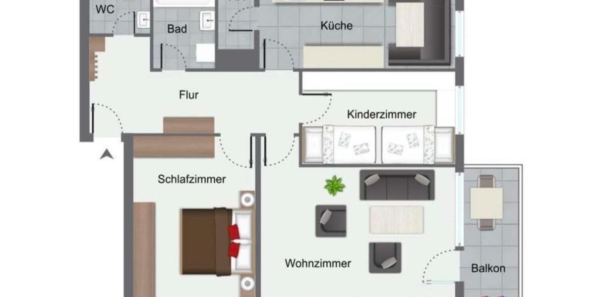 Etagenwohnung Heilbronn Kernstadt - 3 Zimmer, 76 m&sup2;, 280.000&euro; | Angebot:26387139