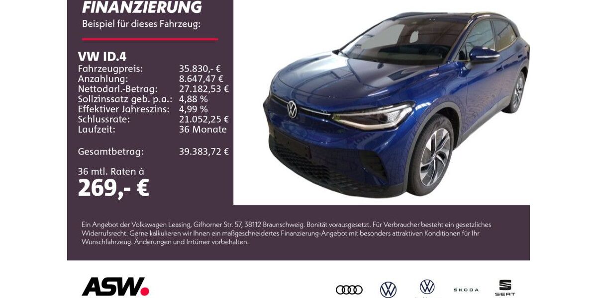 VW ID.4 7.900 km 35.830 € Weinsberg 74189