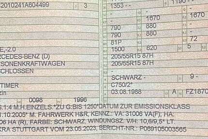 Mercedes-Benz 190 144.070 km 12.500 € Untereisesheim 74257