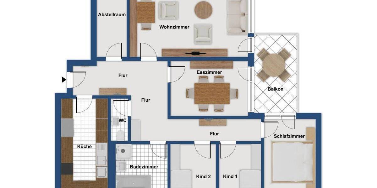 Etagenwohnung Freiberg am Neckar Heutingsheim - 5 Zimmer, 108 m&sup2;, 329.000&euro; | Angebot:26868677