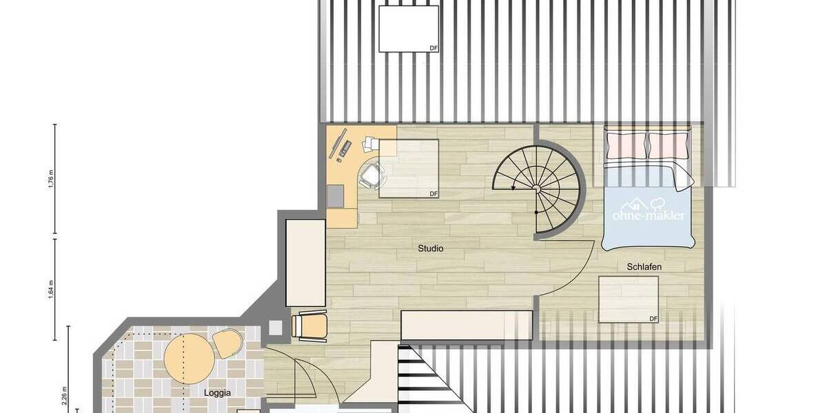 Etagenwohnung Freiberg am Neckar Heutingsheim - 2 Zimmer, 63 m&sup2;, 269.000&euro; | Angebot:26593487