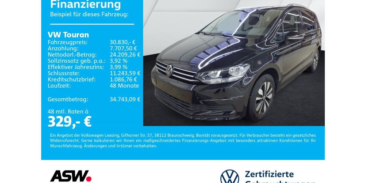 VW Touran 23.600 km 30.830 &euro; Neckarsulm 74172