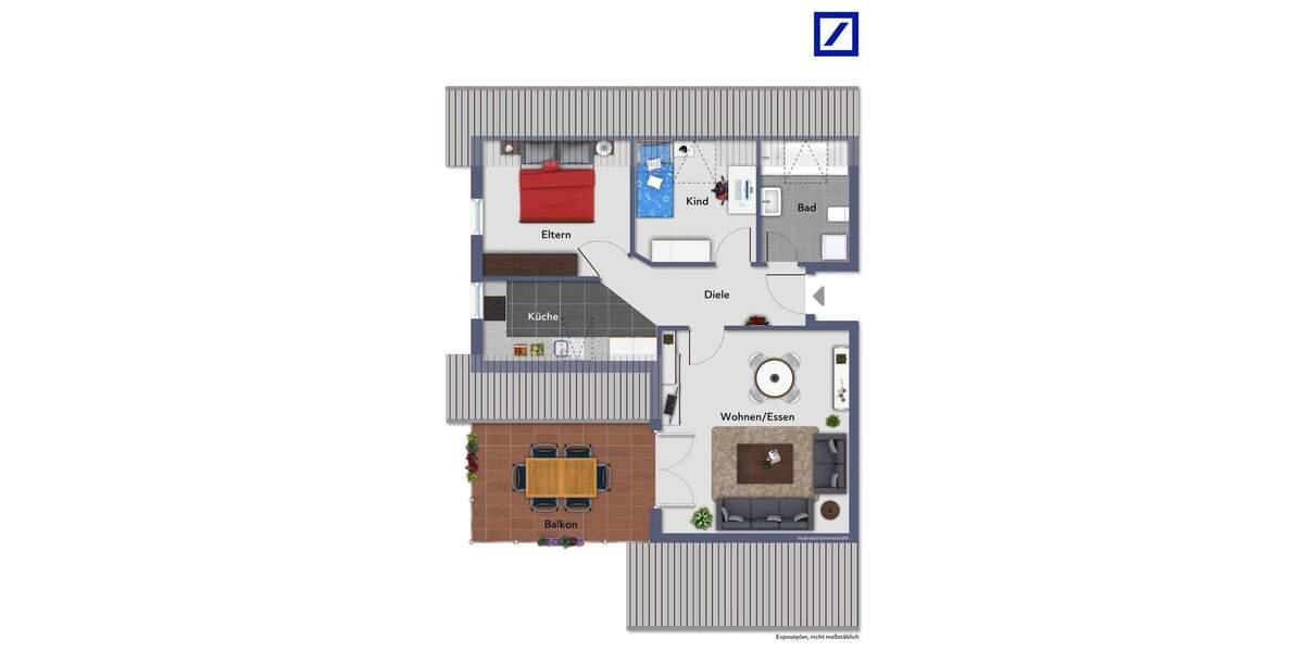 Gemütliche Dachgeschosswohnung in Neckarsulm 3 zimmer