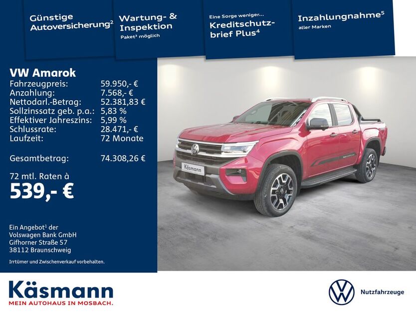 VW Amarok 13.000 km 58.580 € Mosbach 74821