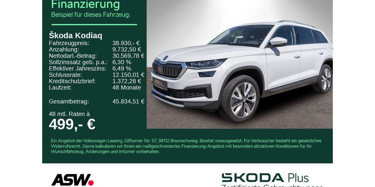 Skoda Kodiaq 40.300 km 38.930 &euro; Bad Rappenau 74906