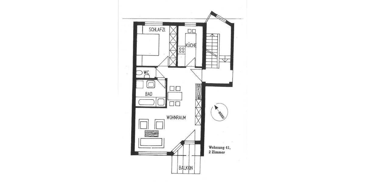 Etagenwohnung Freiberg am Neckar Heutingsheim - 2 Zimmer, 58 m&sup2;, 780&euro; | Angebot:26787818