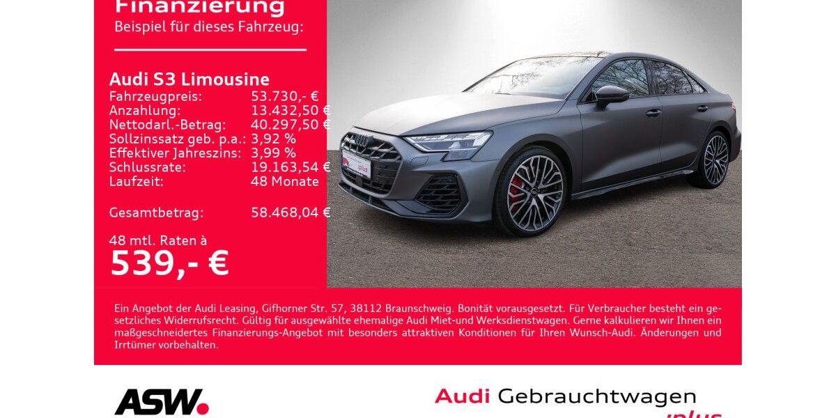 Audi S3 13.700 km 53.730 &euro; Heilbronn 74074