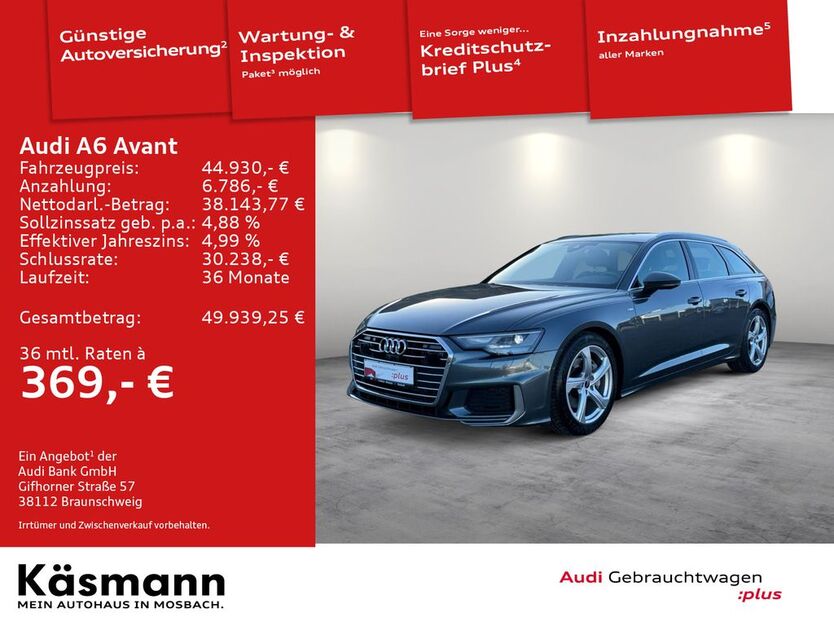 Audi A6 38.267 km 44.930 € Mosbach 74821