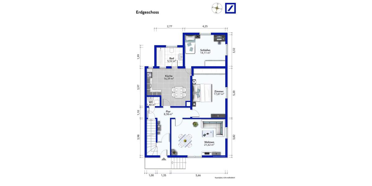 Etagenwohnung Bönnigheim - 3 Zimmer, 85 m&sup2;, 265.000&euro; | Angebot:24158636