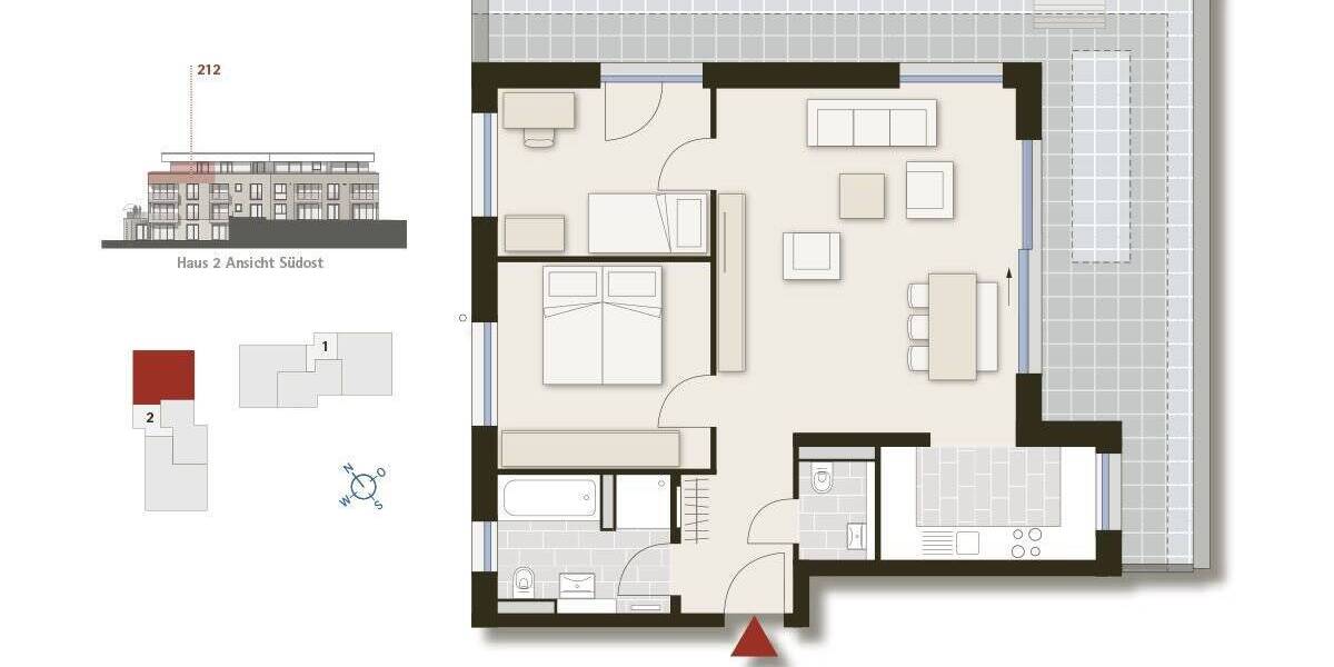 Etagenwohnung Brackenheim Botenheim - 3 Zimmer, 87 m&sup2;, 499.000&euro; | Angebot:24061221