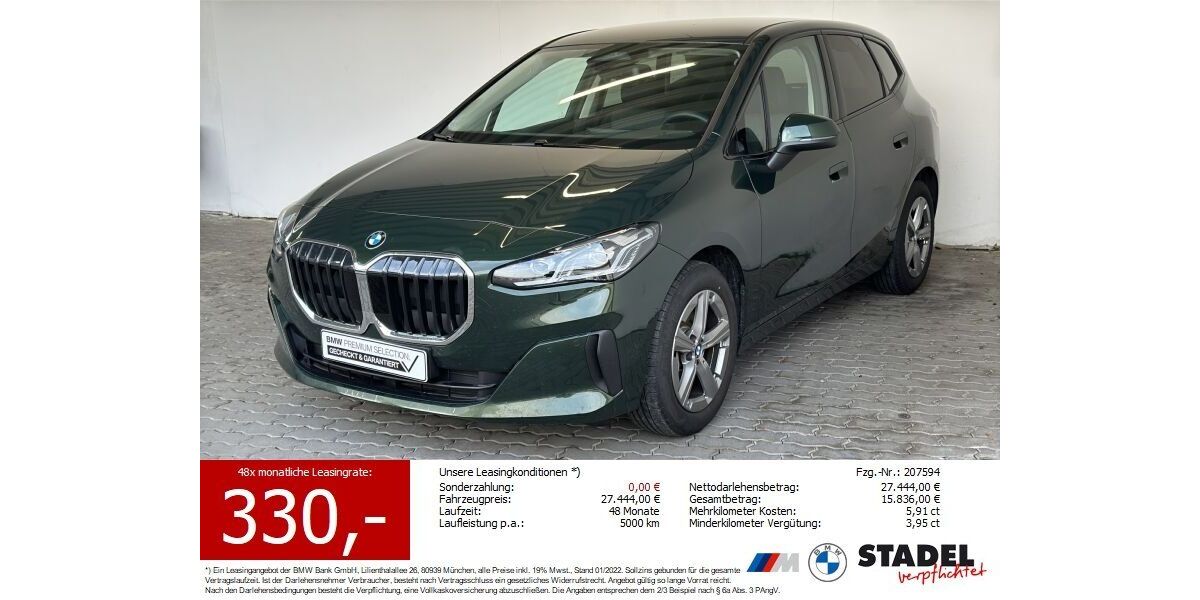 BMW 216 Active Tourer 10.407 km 26.879 € Heilbronn 74074