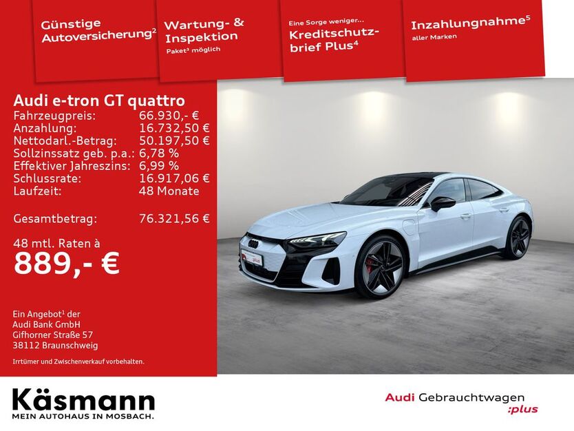 Audi e-tron GT 52.247 km 65.950 € Mosbach 74821