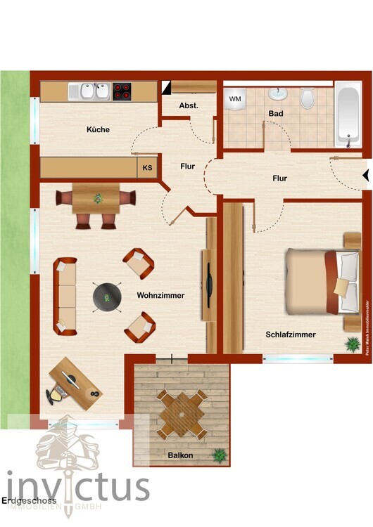 2,5 Zimmer mit Balkon-Weitblick und eigener Garage