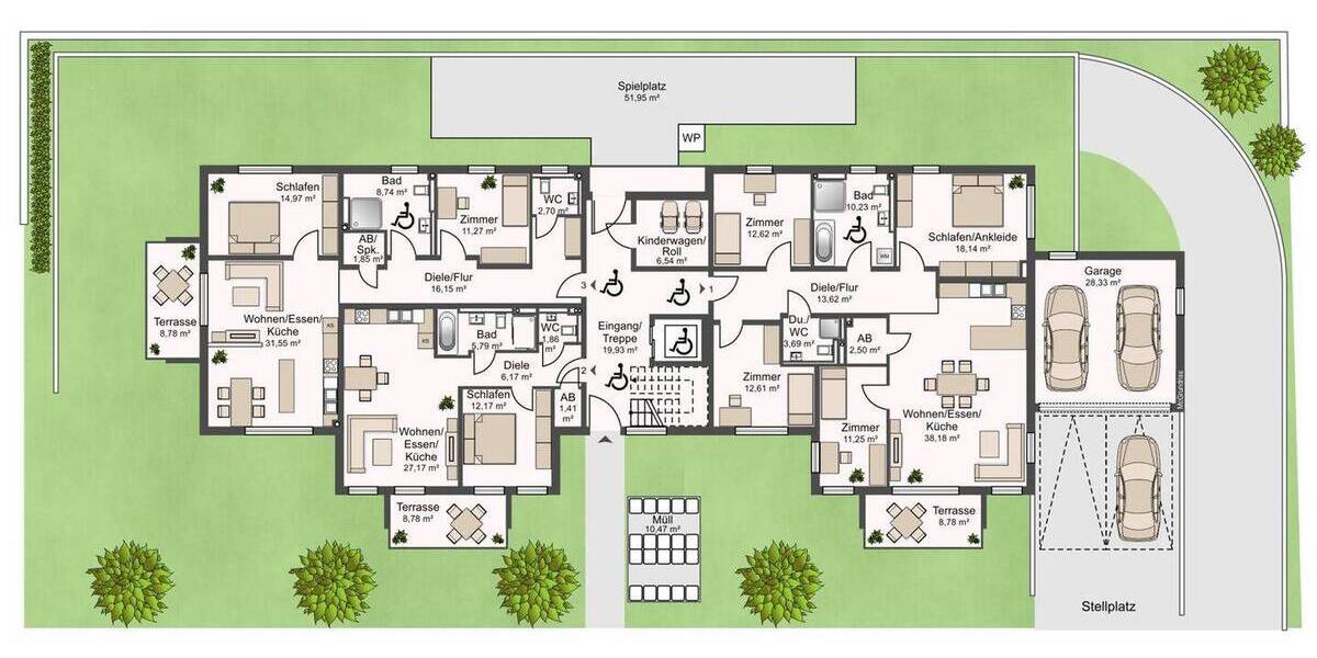 Etagenwohnung Bad Wimpfen - 3 Zimmer, 89 m&sup2;, 1.440&euro; | Angebot:26881526