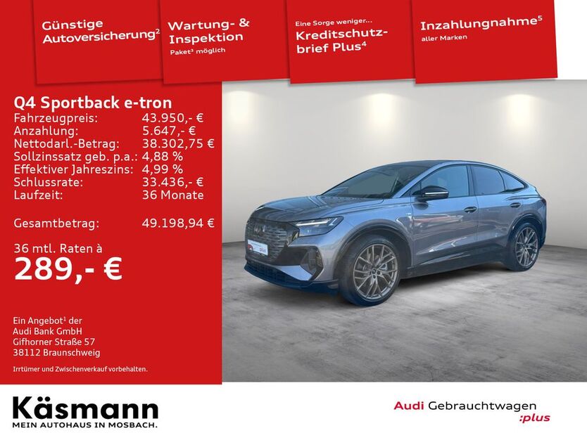 Audi Q4 e-tron 23.818 km 41.960 € Mosbach 74821