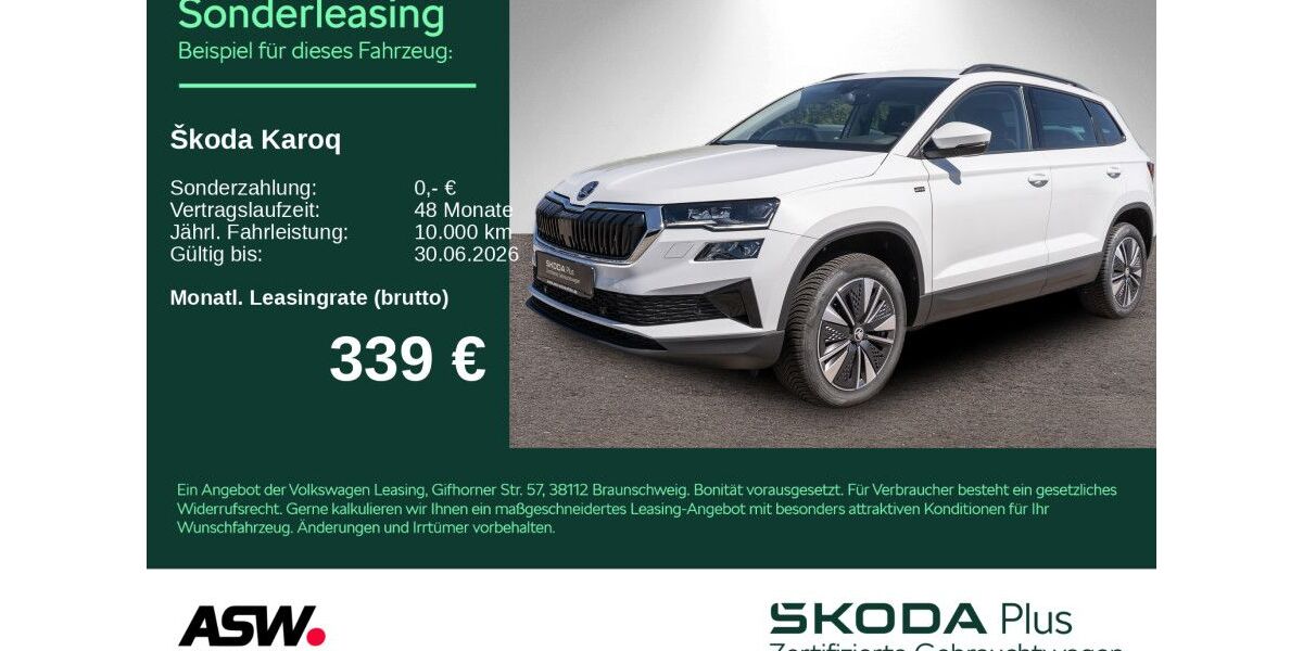 Skoda Karoq 17.700 km 33.930 &euro; Bad Rappenau 74906