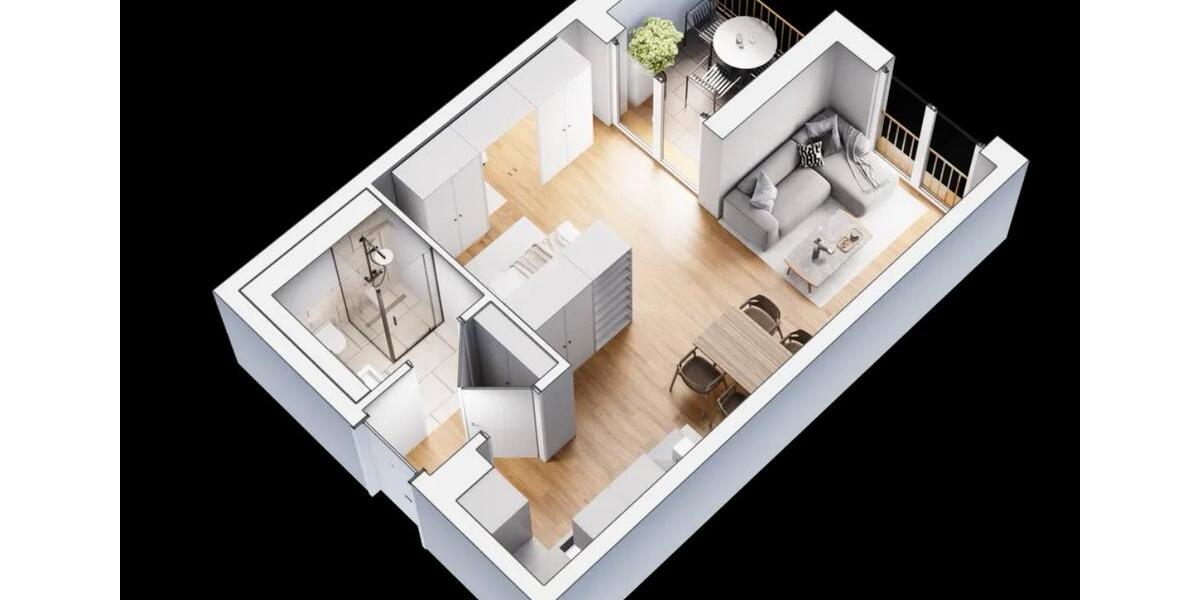Etagenwohnung Heilbronn Kernstadt - 1 Zimmer, 37 m&sup2;, 950&euro; | Angebot:26337386