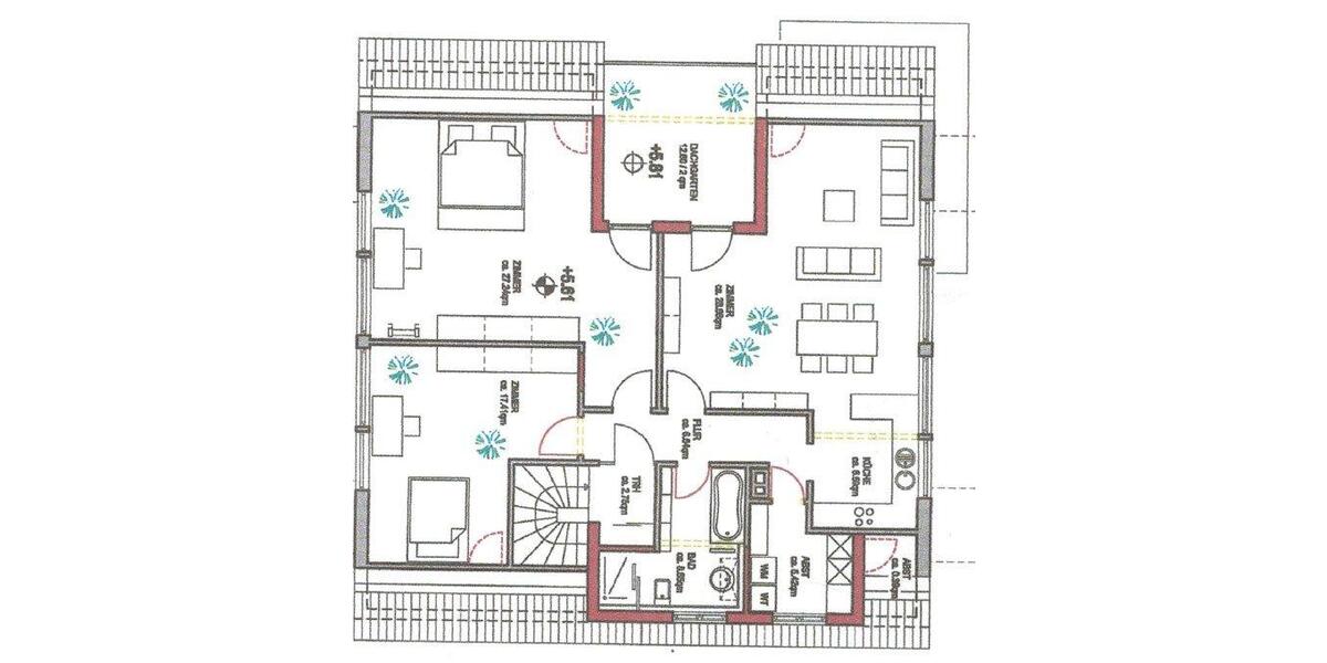 Dachgeschoßwohnung Bad Rappenau - 3 Zimmer, 107 m&sup2;, 1.150&euro; | Angebot:26619119