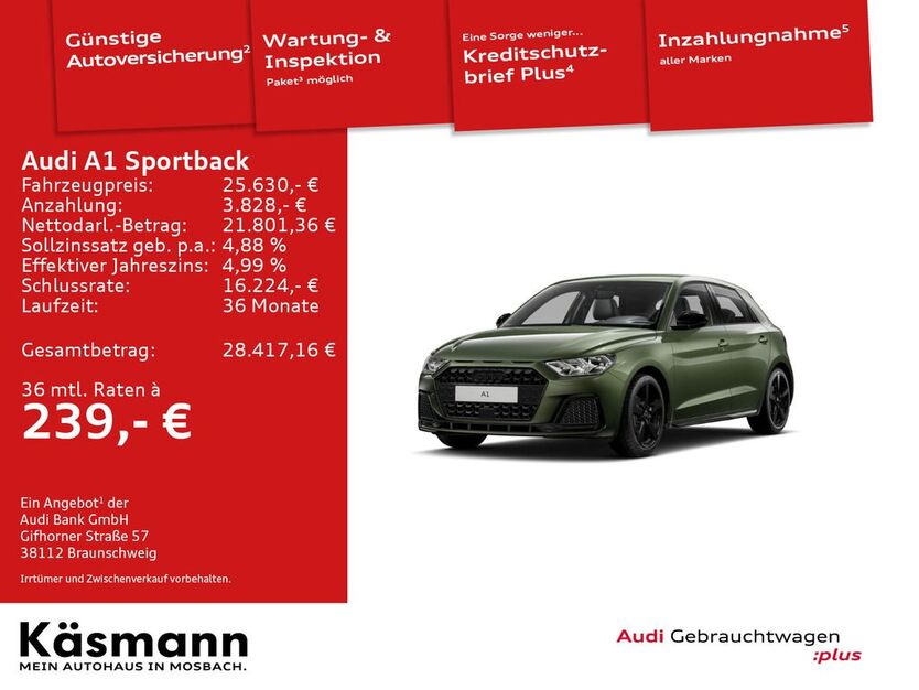 Audi A1 6.500 km 25.630 € Mosbach 74821