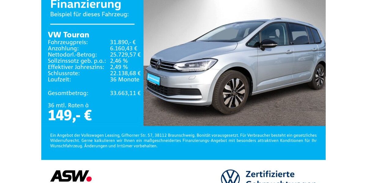 VW Touran 25.700 km 31.890 &euro; Neckarsulm 74172