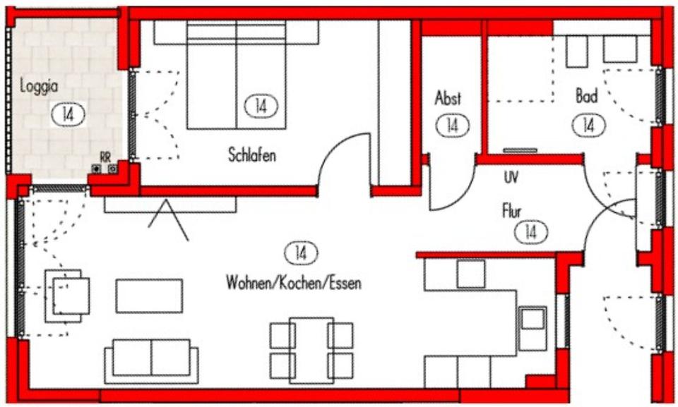 Etagenwohnung Eppingen - 2 Zimmer, 65 m&sup2;, 336.000&euro; | Angebot:25649851